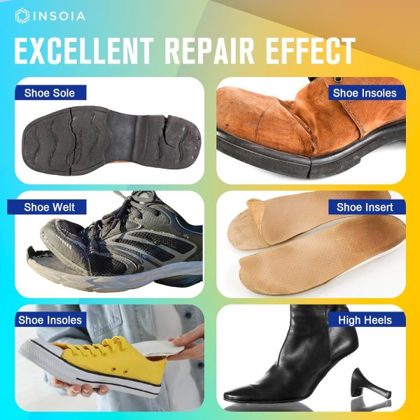 INSOIA Shoe Glue Waterproof Clear Adhesive Repair Kit for Leather-7