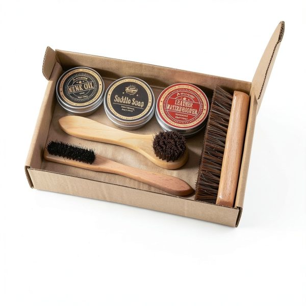 Awaydol Leather Cleaning Kit with Mink Oil, Horsehair Brush Protector-5