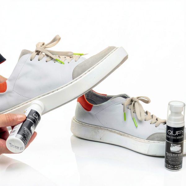 White Shoe Paint QUFY Max White Leather Polish 2.54 Fl Oz Water Based-1