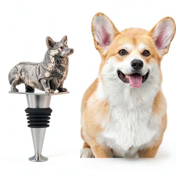 Corgi Dog Wine Bottle Stopper by LYWUU Metal Zinc Alloy Food Grade-4
