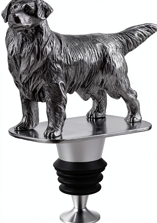 Golden Retriever Wine Stopper by LYWUU – Metal Zinc Alloy & Silicone-7