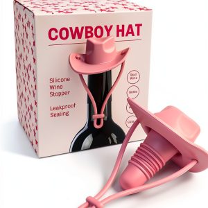 Cowgirl Hat Silicone Wine Stoppers Pandahero Pink Silicone Bar Tool-0