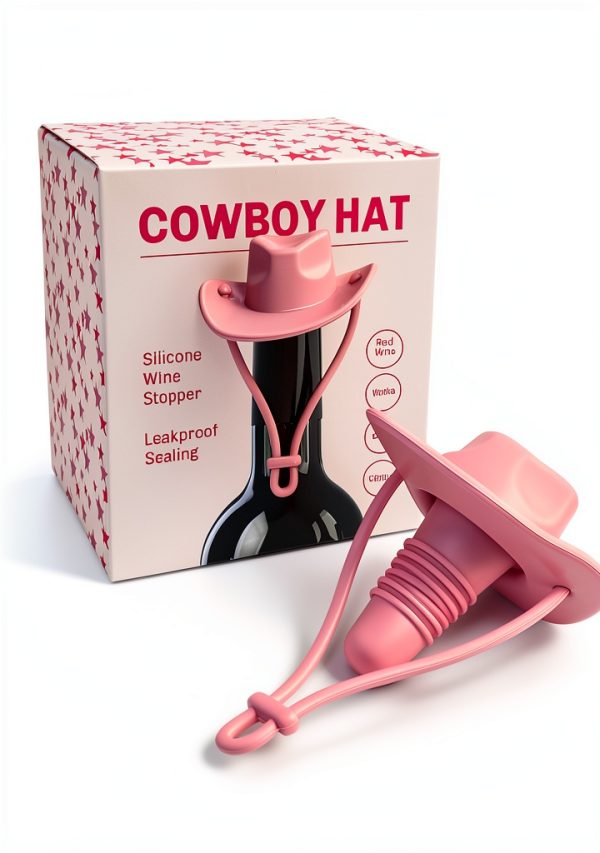 Cowgirl Hat Silicone Wine Stoppers Pandahero Pink Silicone Bar Tool-0