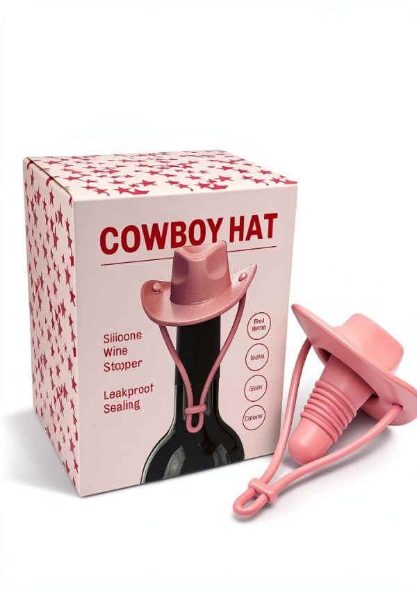 Cowgirl Hat Silicone Wine Stoppers Pandahero Pink Silicone Bar Tool-3