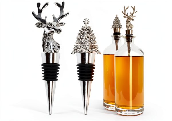 Wine Stopper 2PCS Silicone Reusable Set by BarWHPZ Silver Standard-2
