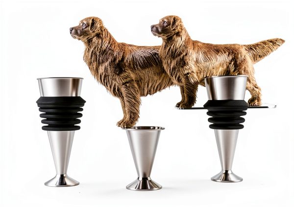 Golden Retriever Wine Stopper by LYWUU – Metal Zinc Alloy & Silicone-2