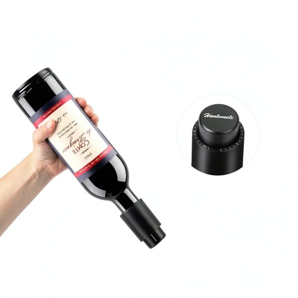 [2 PACK]Wine Bottle Stoppers, Reusable Wine Stoppers, Vacuum Wine Preserver with Time Scale Record, Wine Savers Vacuum Pump Corks Keep Wine Really Fresh, Best Gift Accessories.-2