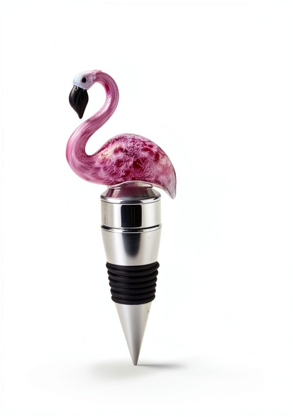 Flamingo Wine Stopper by Puzzled Elegant Glass Bar Accessory-1
