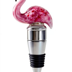 Flamingo Wine Stopper by Puzzled Elegant Glass Bar Accessory-0
