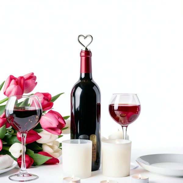 Wine Stopper 3PCS Heart Shape Reusable Bottle Cover Eruinfang Silver-5