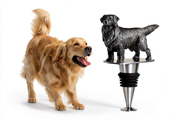 Golden Retriever Wine Stopper by LYWUU – Metal Zinc Alloy & Silicone-5