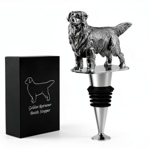 Golden Retriever Wine Stopper by LYWUU – Metal Zinc Alloy & Silicone-0