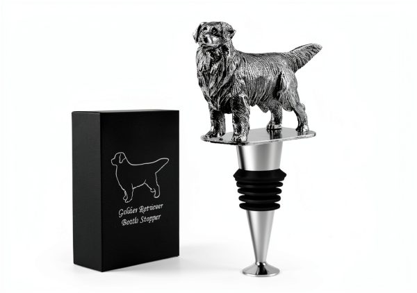 Golden Retriever Wine Stopper by LYWUU – Metal Zinc Alloy & Silicone-0
