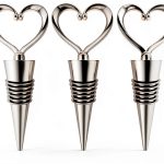 Wine Stopper 3PCS Heart Shape Reusable Bottle Cover Eruinfang Silver-0