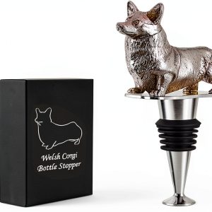 Corgi Dog Wine Bottle Stopper by LYWUU Metal Zinc Alloy Food Grade-0