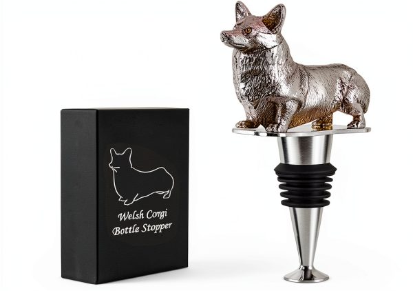 Corgi Dog Wine Bottle Stopper by LYWUU Metal Zinc Alloy Food Grade-0