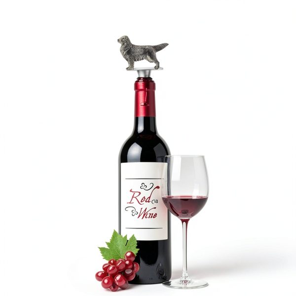 Golden Retriever Wine Stopper by LYWUU – Metal Zinc Alloy & Silicone-4