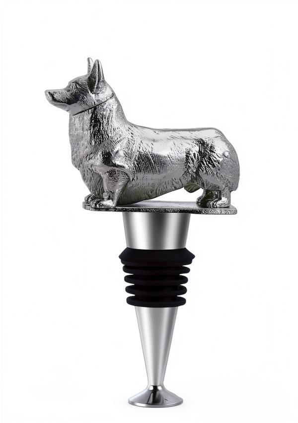 Corgi Dog Wine Bottle Stopper by LYWUU Metal Zinc Alloy Food Grade-1