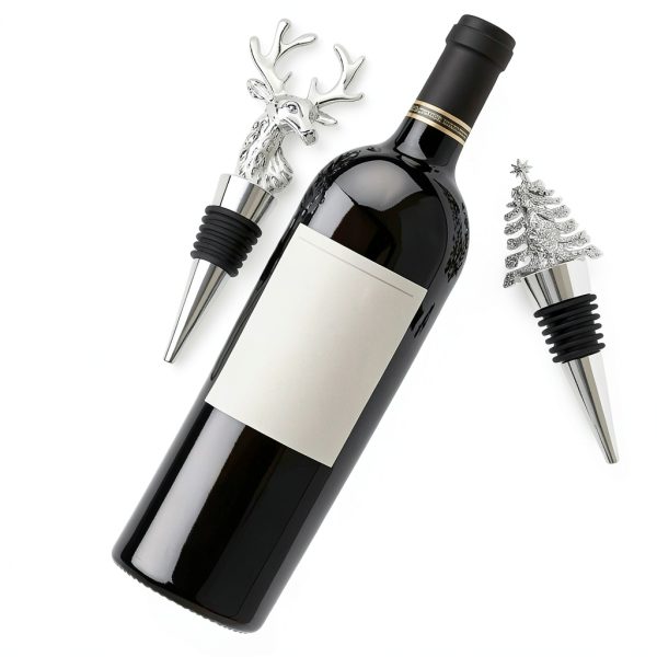 Wine Stopper 2PCS Silicone Reusable Set by BarWHPZ Silver Standard-6