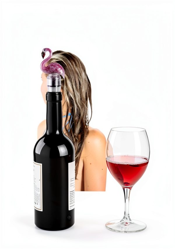 Flamingo Wine Stopper by Puzzled Elegant Glass Bar Accessory-6