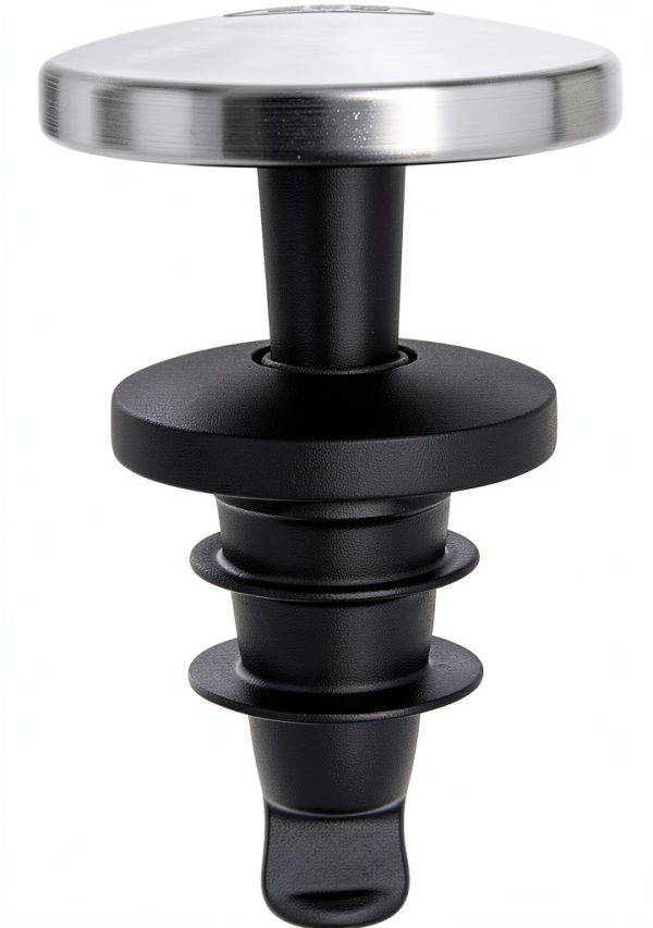 OXO SteeL Leakproof Expanding Wine Stopper, Silver & Clear Silicone, 2-3